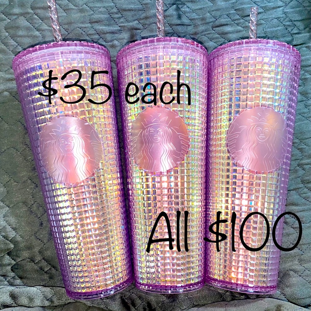 Starbucks holiday tumbler pink disco